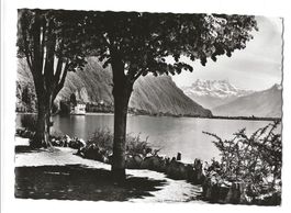 AK 1957 Schloss Chillon am Genfersee, Stempel Vevey Orient