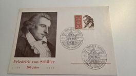 1959 Maximumkarte 200 Jahre Friedrich von Schiller