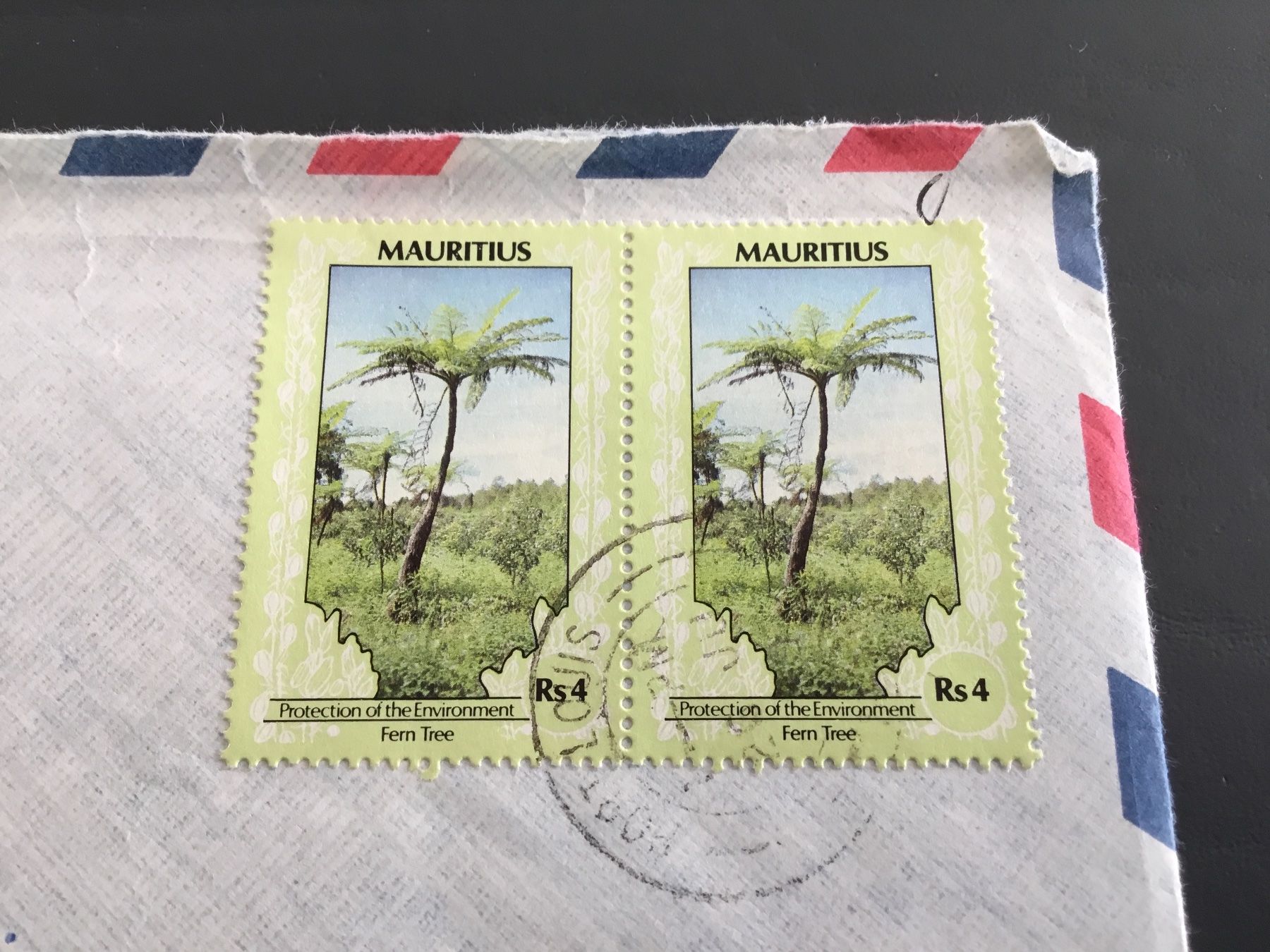 Tutti i francobolli: Brief Mauritius 1989 – Usato da Kerzers venduto da Georges3210 2