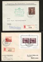 2 FDC Liechtenstein 1940/1946 : KP 170.--