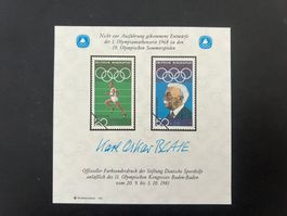 "Entwürfe 1. Olympiamarkenserie 1968** Luxus (D364)