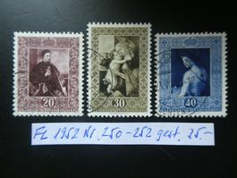 FL 1952 Nr. 250-252 gestempelt