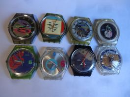 8 STK S.WATCH ANTIK HERREN SCHÖNE FARBEN MODE UHREN.QUARTZ