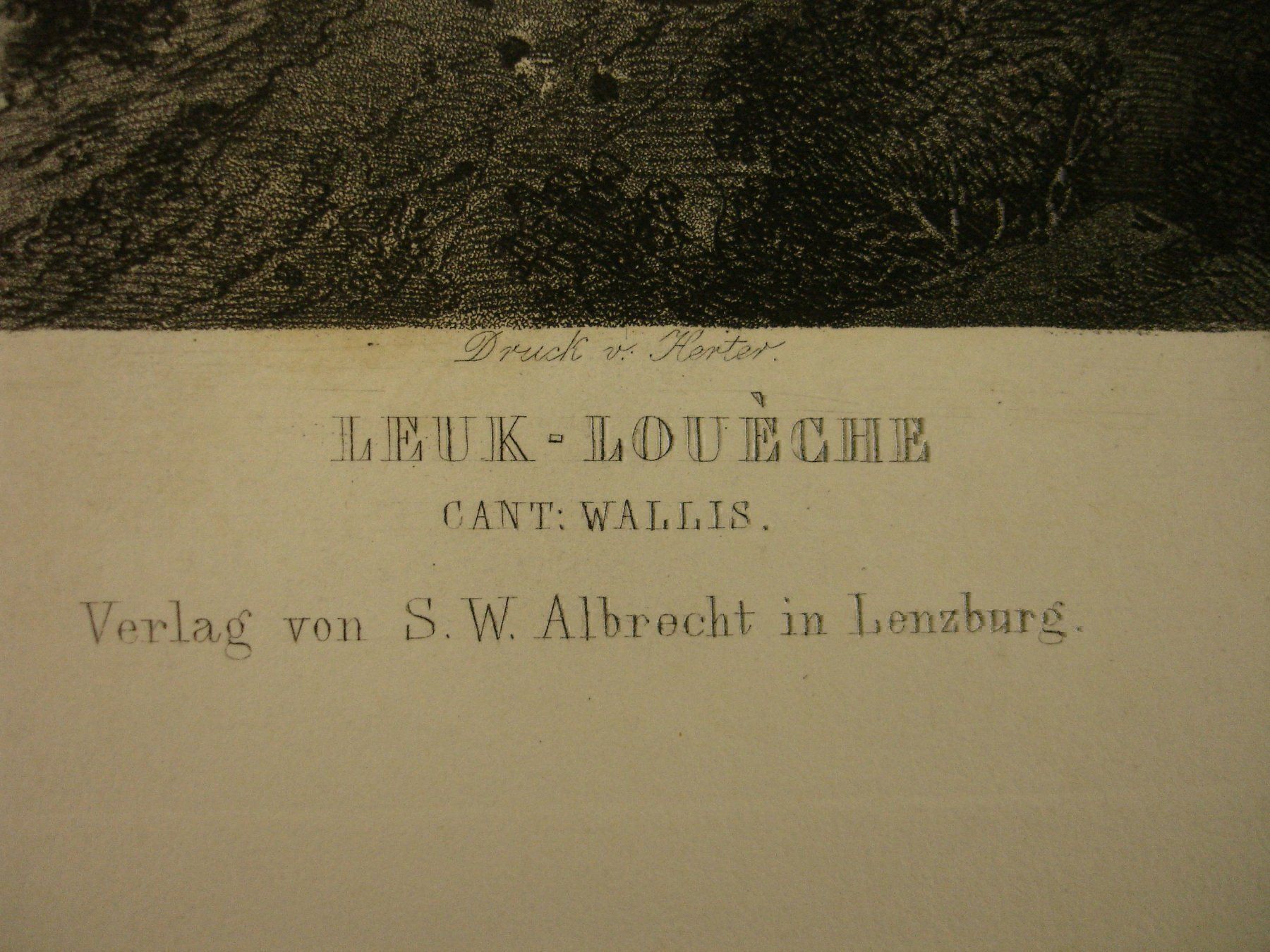 Stiche: LEUK, LOUÈCHE, AQUATINTA 1865 – Gebraucht aus Grüningen von Kartensammler 5