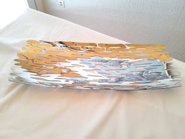 Coupe décorative en acier argenté ALESSI