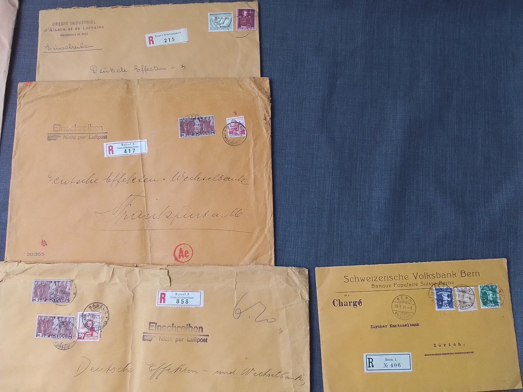 Tutti i francobolli: Lot Siegelbriefe , hoher Kat. Wert – Usato da Reichenburg venduto da ibiza18 3