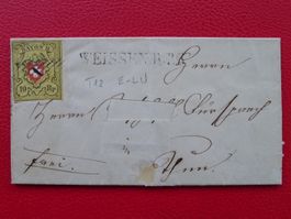 1853, Rayonbrief von WEISSENBURG nach THUN: RII: T.12 E-LU