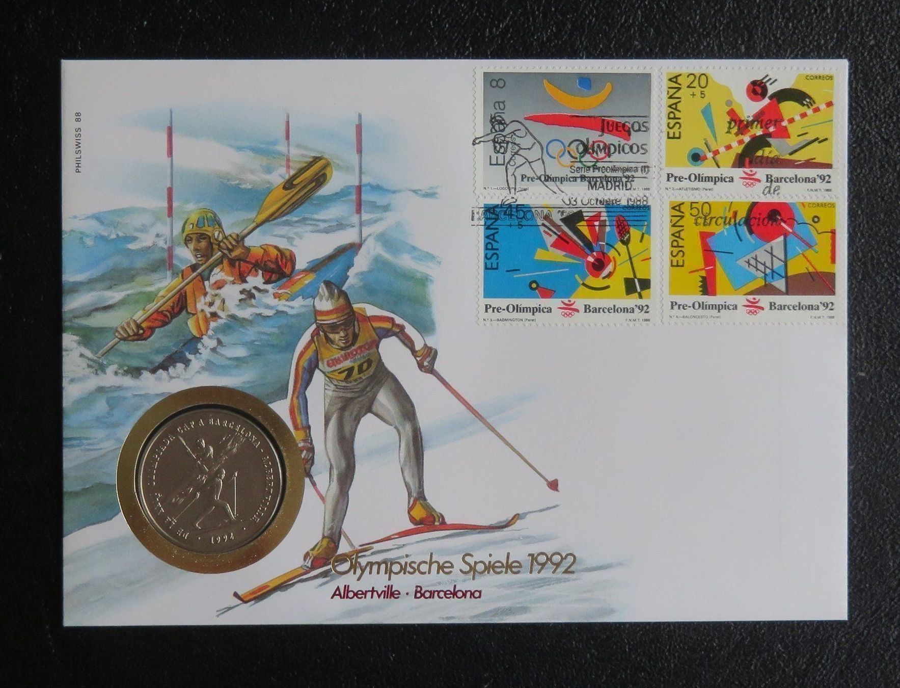 Tutti i francobolli: Olympiabriefe von Albertville 1992 – Nuovo (secondo la descrizione) da Lachen SZ venduto da peace0 6