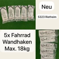 Fahrrad Wandhaken NEU 5xStück