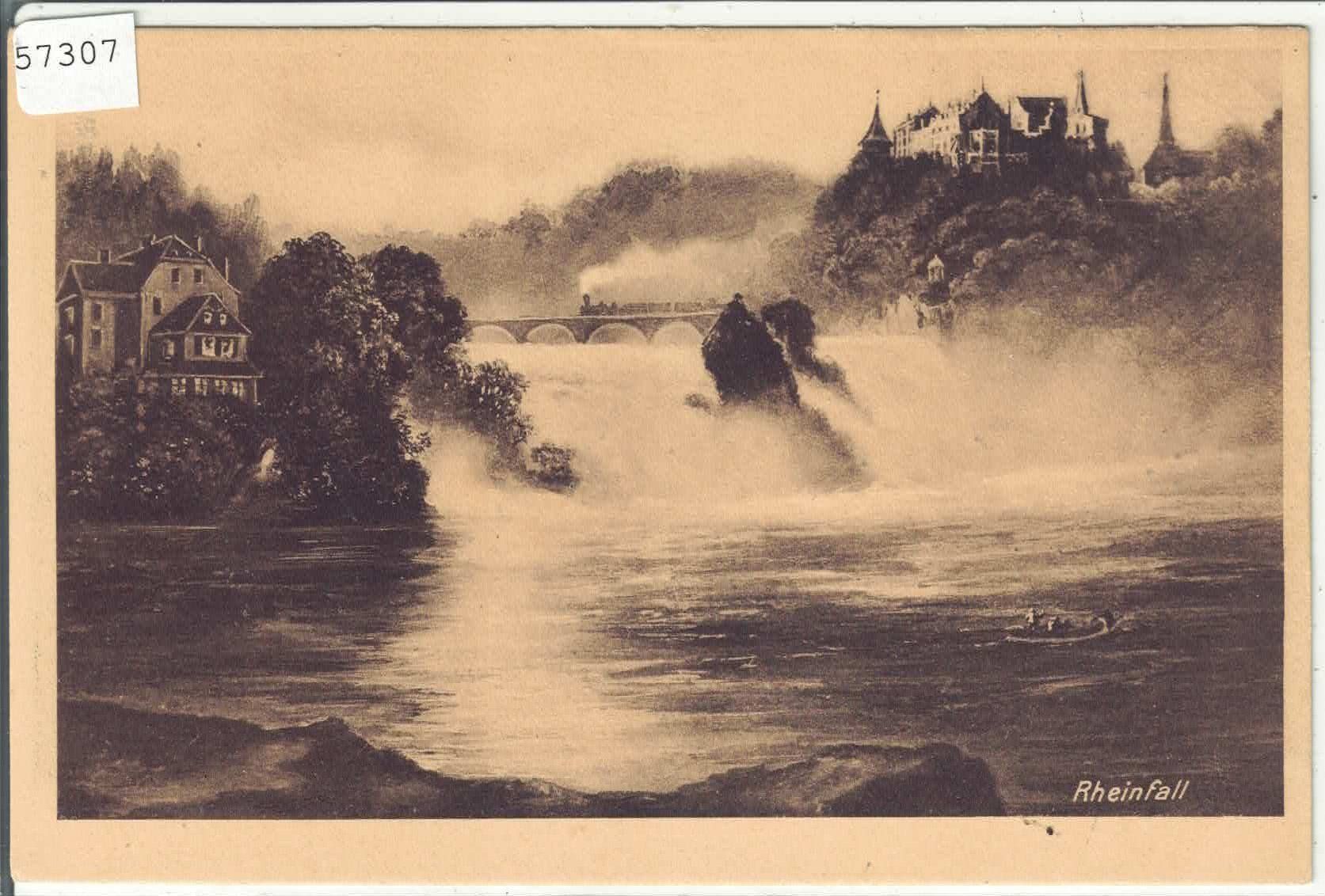 Cartes postales: Rheinfall mit Zug – D'occasion à Ettingen par Kartenplanet