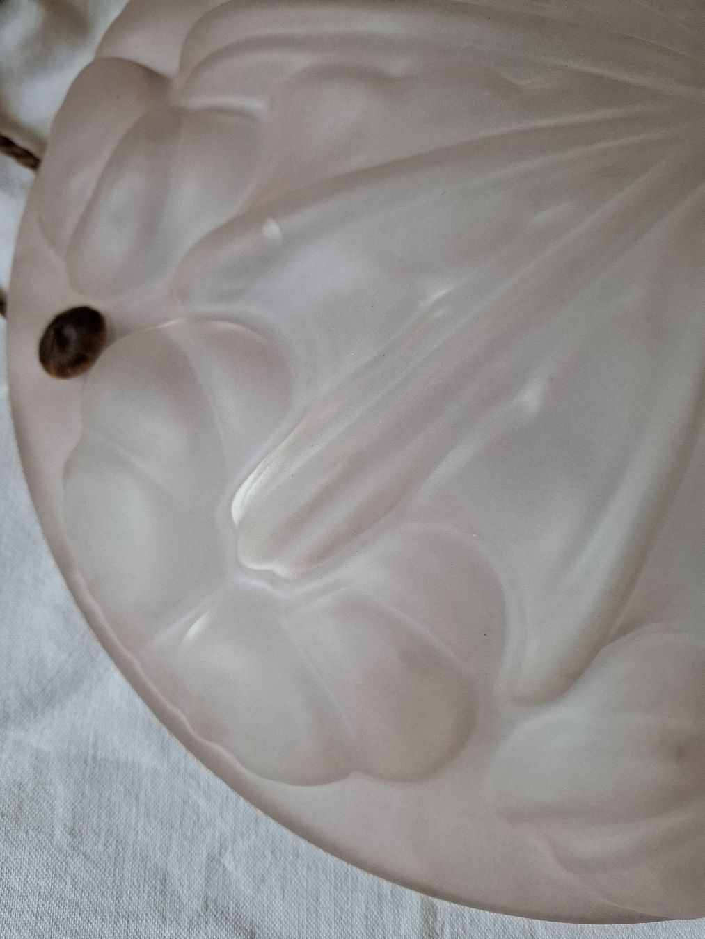 Lampade: Art Deco Hängeleuchte, Pressglas rosé – Usato da Sumiswald venduto da kei_n5ll 2