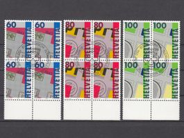 SBK 842 - 844 im 4er-Block mit ET