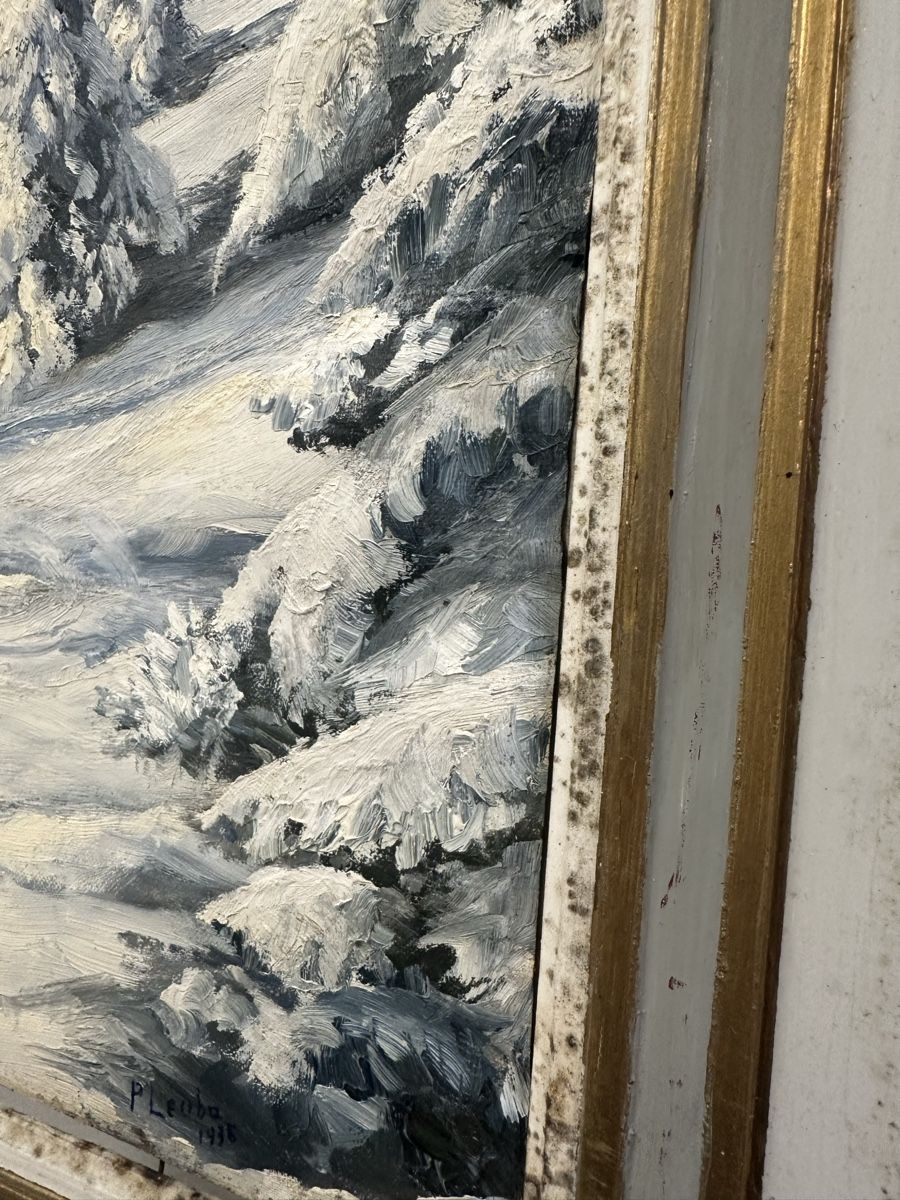 Dipinti: Gemälde Paul Leuba Winterlandschaft mit Häusern – Usato da Ebikon venduto da Gaenggeliwaar 4
