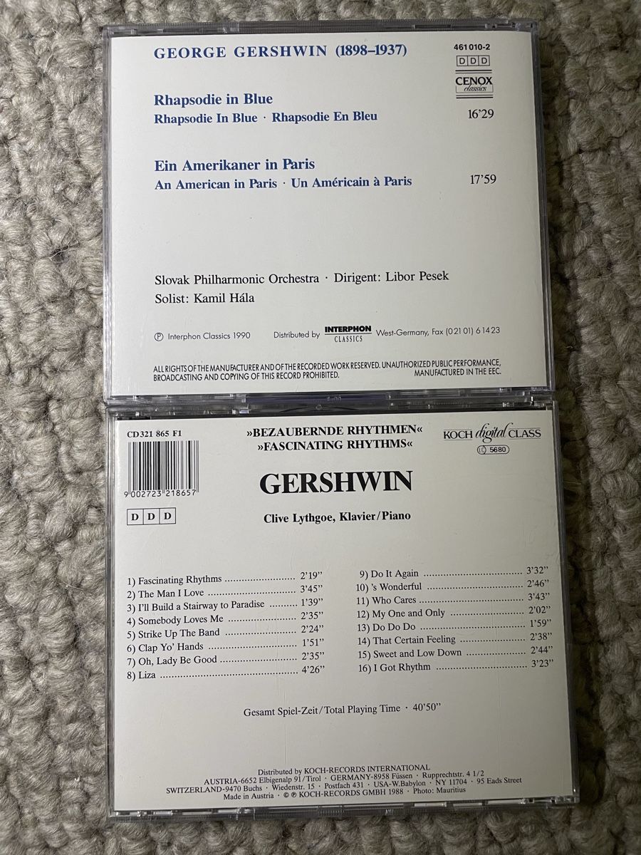 CDs: 2x George Gershwin – Neuf (Voir description) à Reinach AG par trigger7811 2