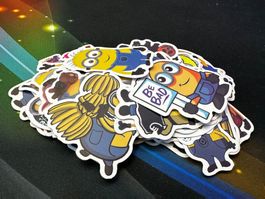 Minions Stickers I 50 Stk. I Wasserdicht
