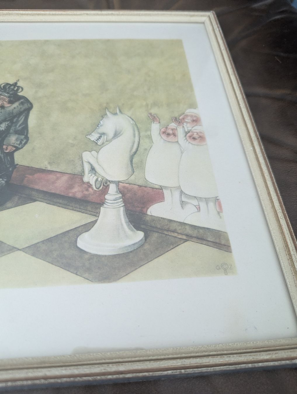 Gemälde: Robert Högfeldt Vintage Chess Print "Checkmate" Framed Art – Gebraucht aus Erlinsbach SO von Meytalien 1