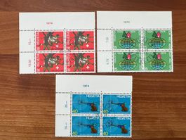 1974  CH Erstag gest.Viererblock mit Tab  (K162)