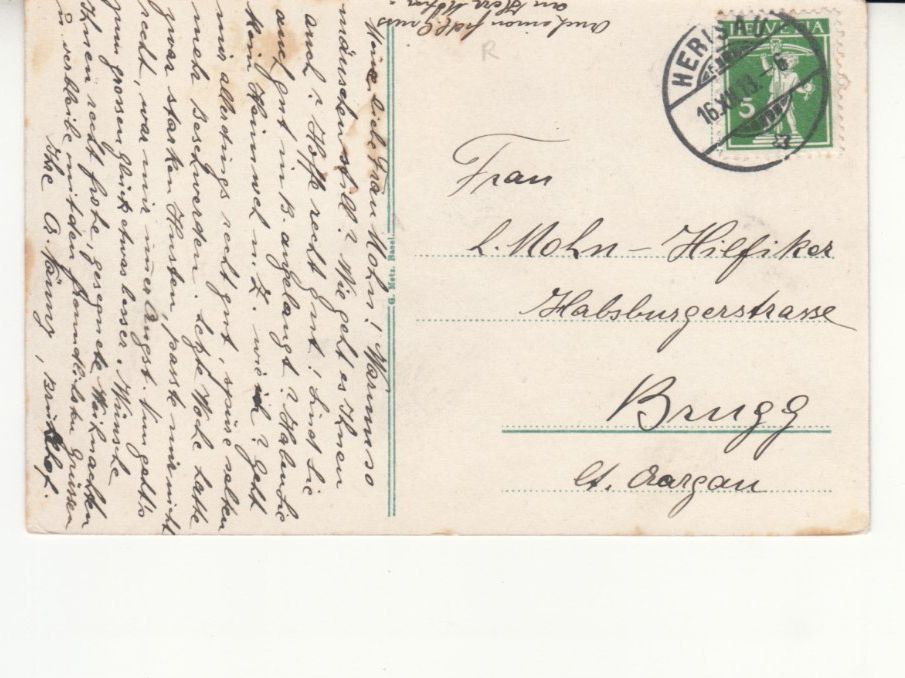 Cartoline postali: Herisau 1913 – Usato da Bürglen TG venduto da StampGraf 1