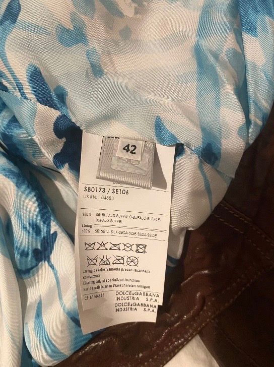 Dolce & Gabbana Giacche: Dolce & Gabbana Biker Lederjacke Vintage – Usato da Kilchberg ZH venduto da ann_8pwh 6