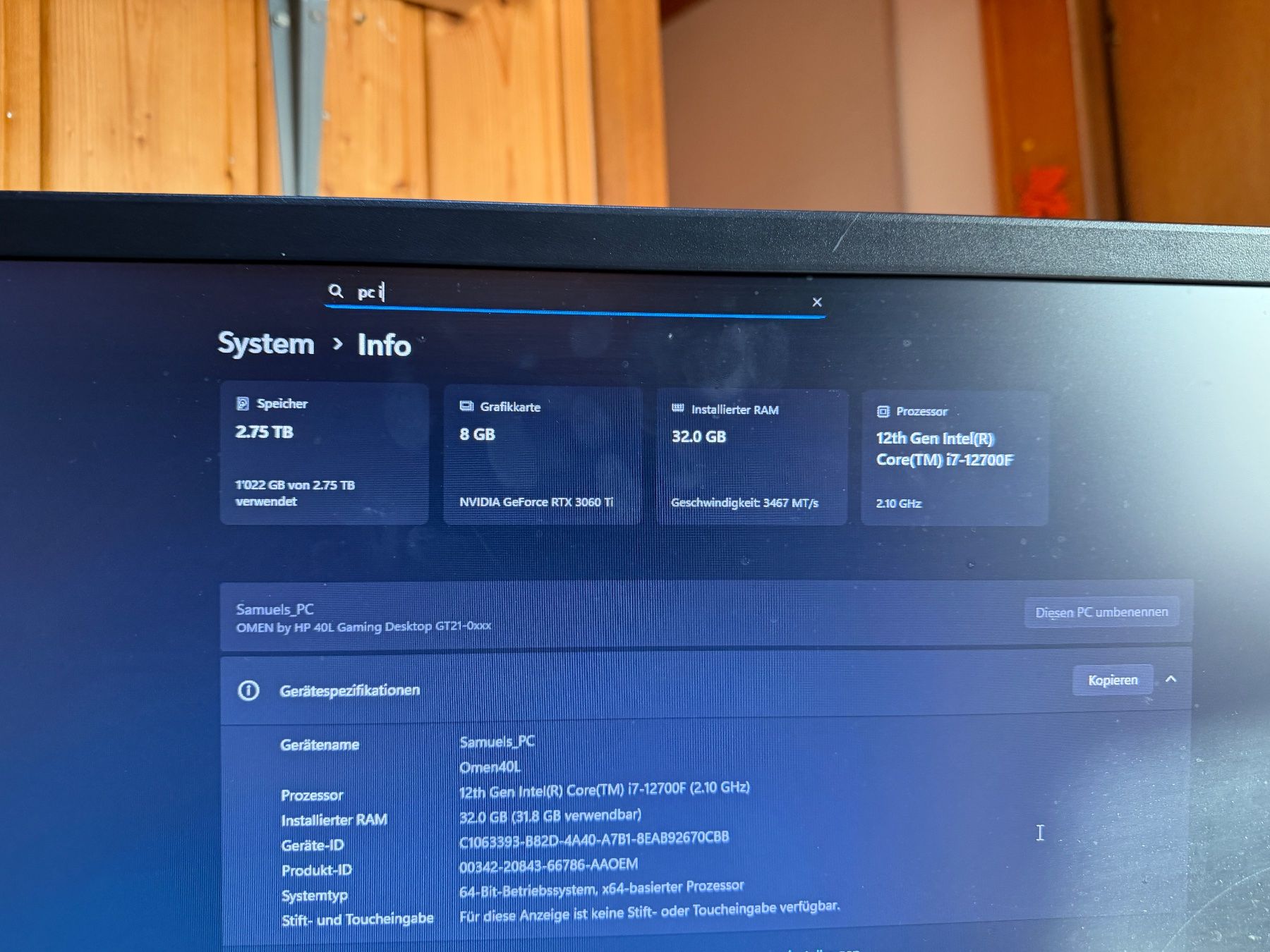 PC: Omen 40L Gamer PC – Usato da Meienberg venduto da Goetti 7