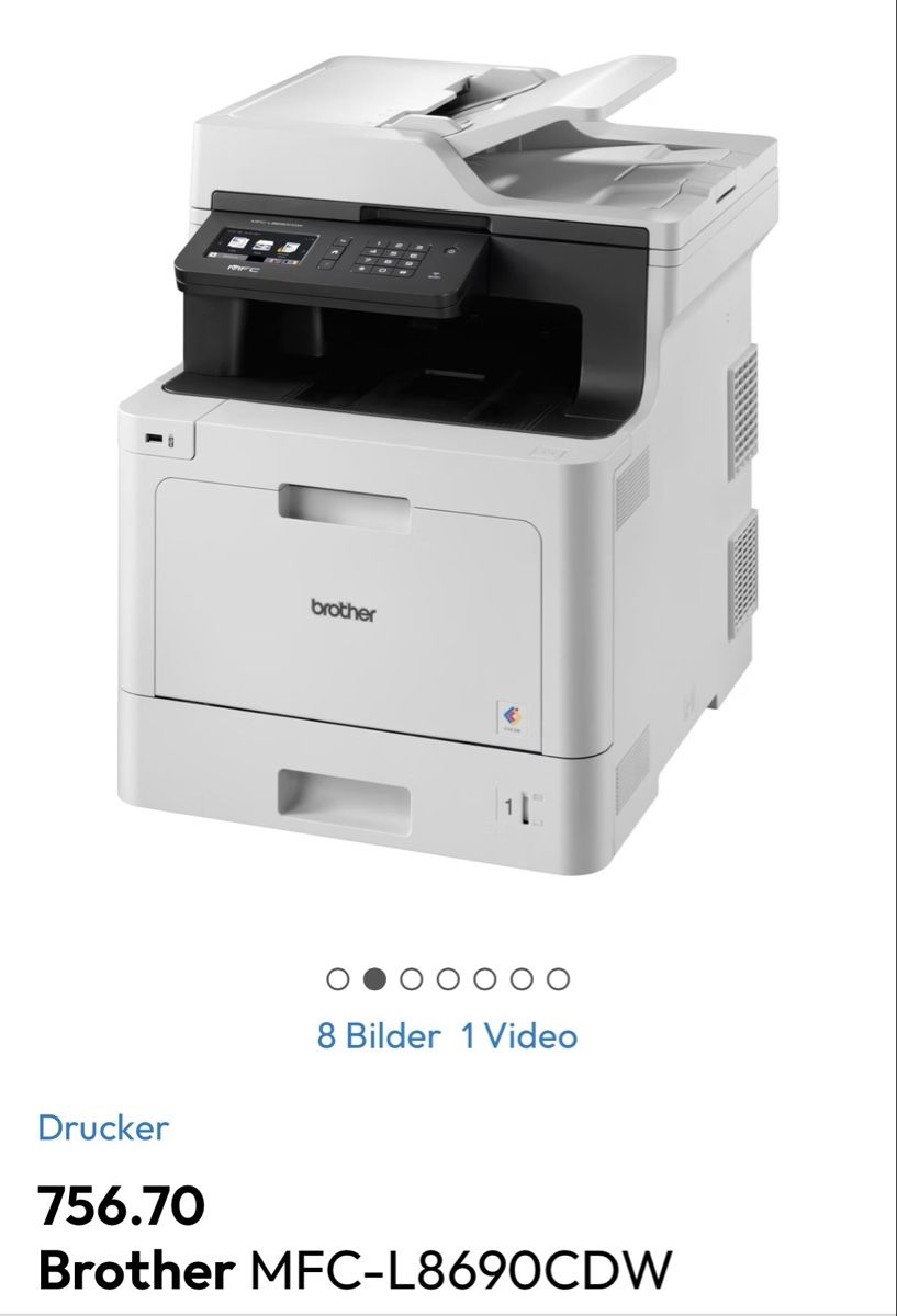 Brother Drucker: Brother MFC-L8690CDW - Neu! – Neu und originalverpackt aus Küsnacht ZH von Tierarztpraxis8700