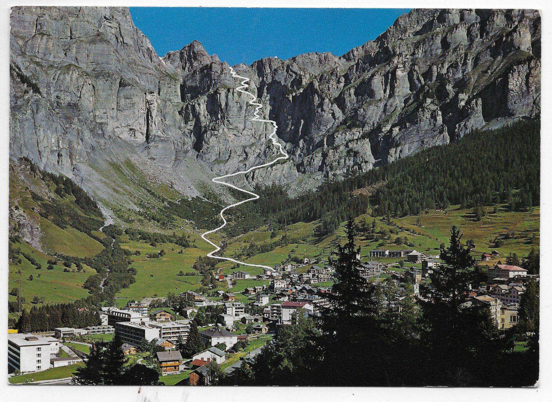Cartoline postali: Leukerbad, Gemminipass mit Gemminiweg – Usato da Hefenhofen venduto da Richsalz