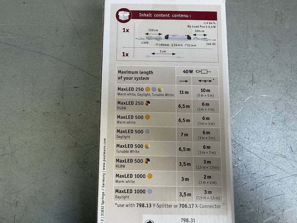 Paulmann Componenti elettronici: neuer Paulmann MaxLED Power Supply – Nuovo e nell'imballaggio originale da Necker venduto da liq24 6