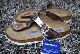Birkenstock, Gizeh, Gr. 37, Leder, metallic copper, NEU