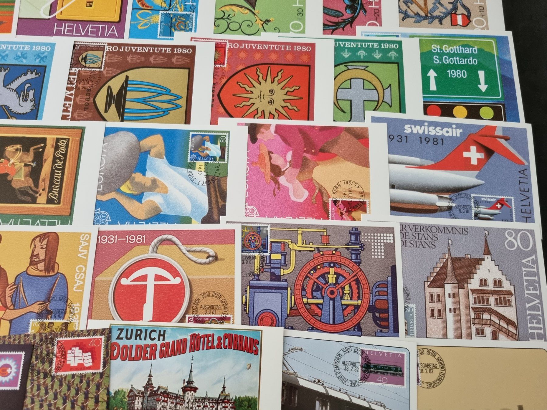 Tutti i francobolli: 85 Maximumkarten Schweiz 1979 - 1982 – Usato da Gümligen venduto da Geniusbuy 5