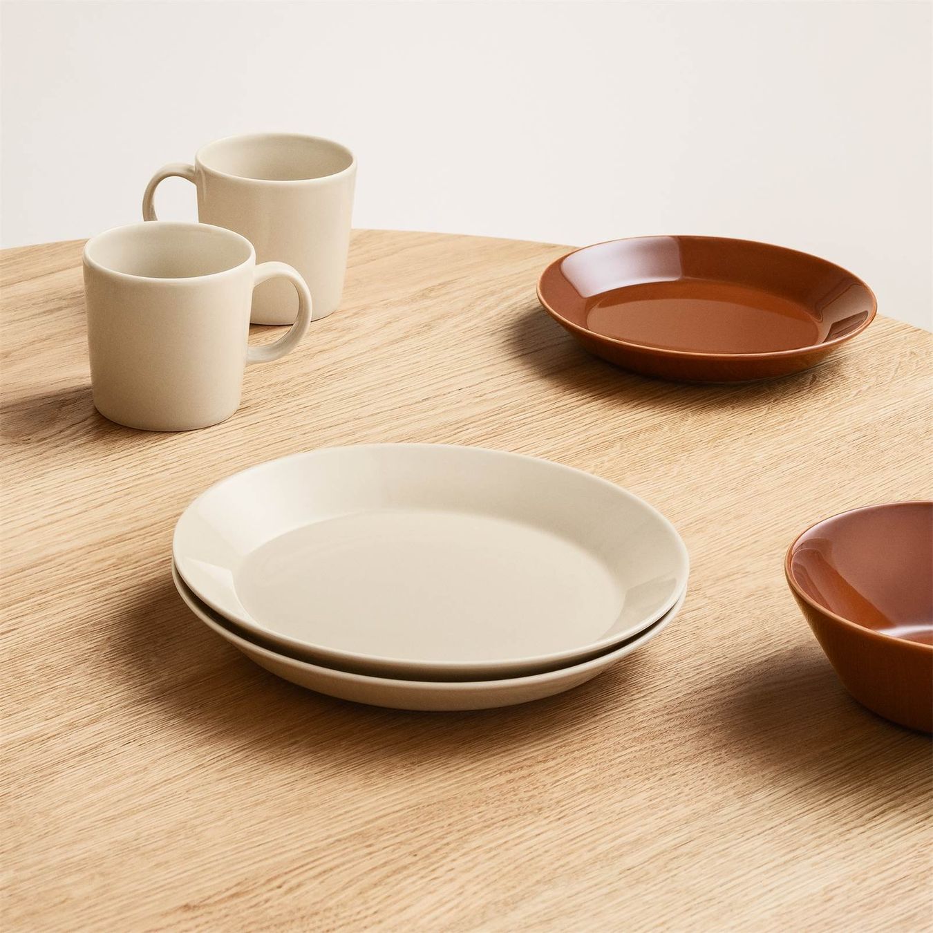 Iittala Piatti: 6 x Iittala Teema: linen Teller flach 23cm – Nuovo e nell'imballaggio originale da Mönchaltorf venduto da godetra