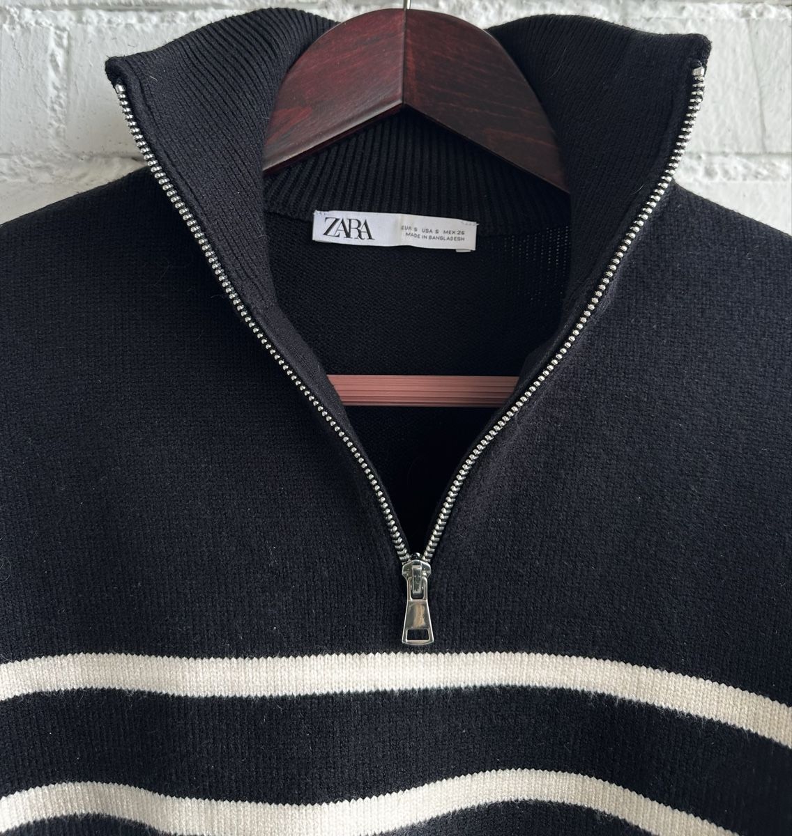 Zara Maglioni & Felpe: ZARA Strickpullover gestreift mit Zipper / Gr. S – Usato da Bern venduto da Fraeuleinhonig 3