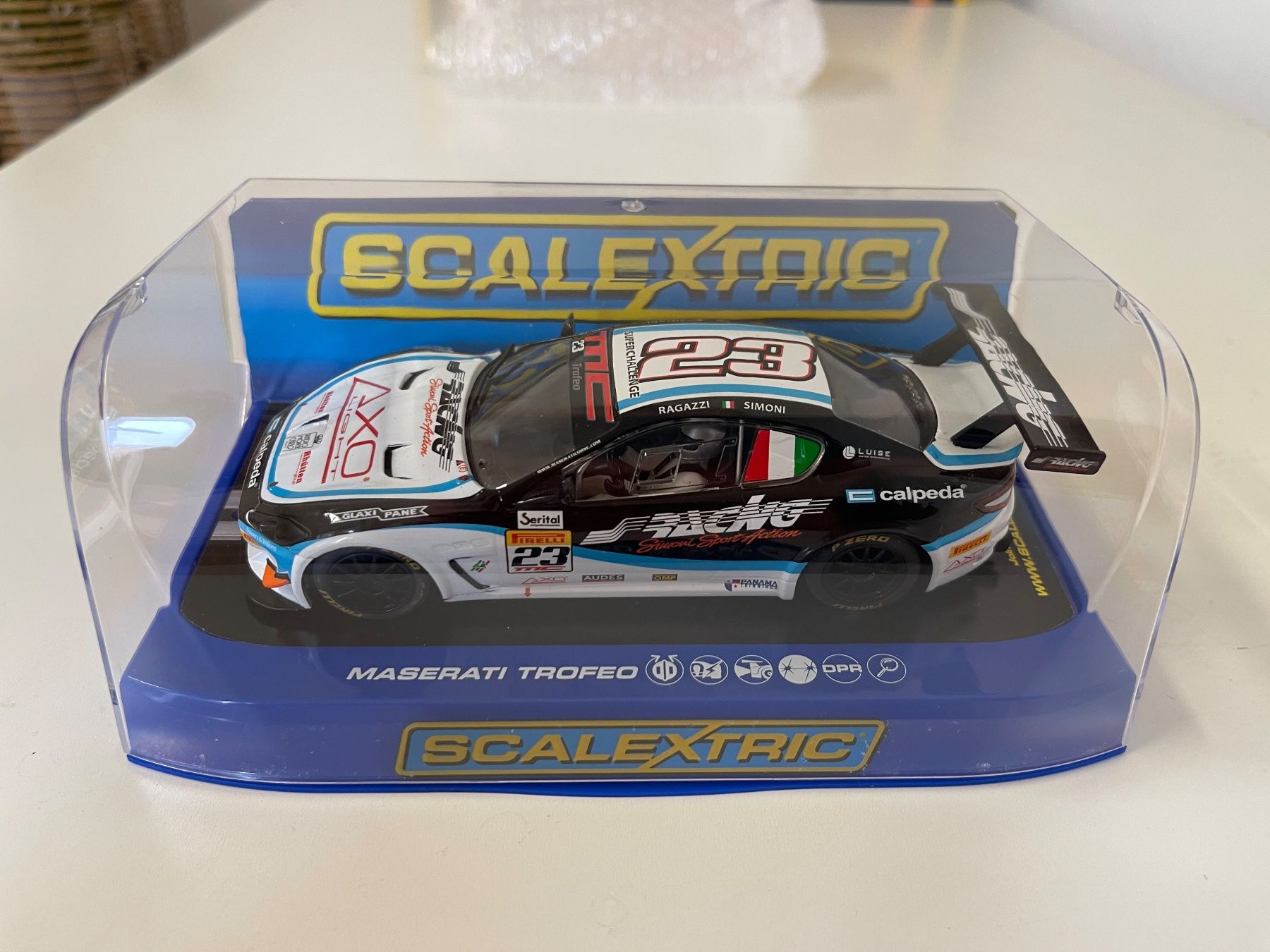 Piste: Scalextric Maserati Trofeo C3602 DPR mit Carson Dekoder – Nuovo e nell'imballaggio originale da Dietikon venduto da Martmk