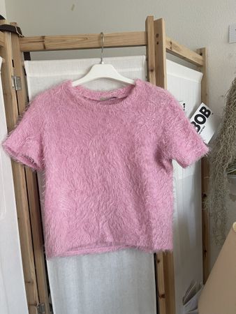 Fuzzy pink T-shirt