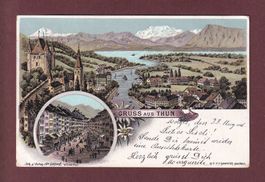 Grus aus THUN - 1897 Litho Schlumpf