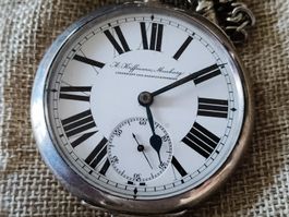 Omega"A.Hiffmann, Marburg"-Taschenuhr,antik, läuft