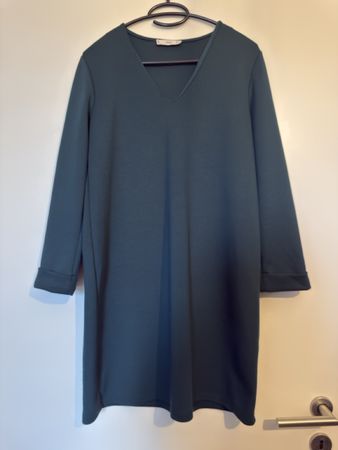 Mango Kleid V-Ausschnitt dunkelgrün