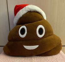 Emoji Weihnachtskissen Kacke Haufen