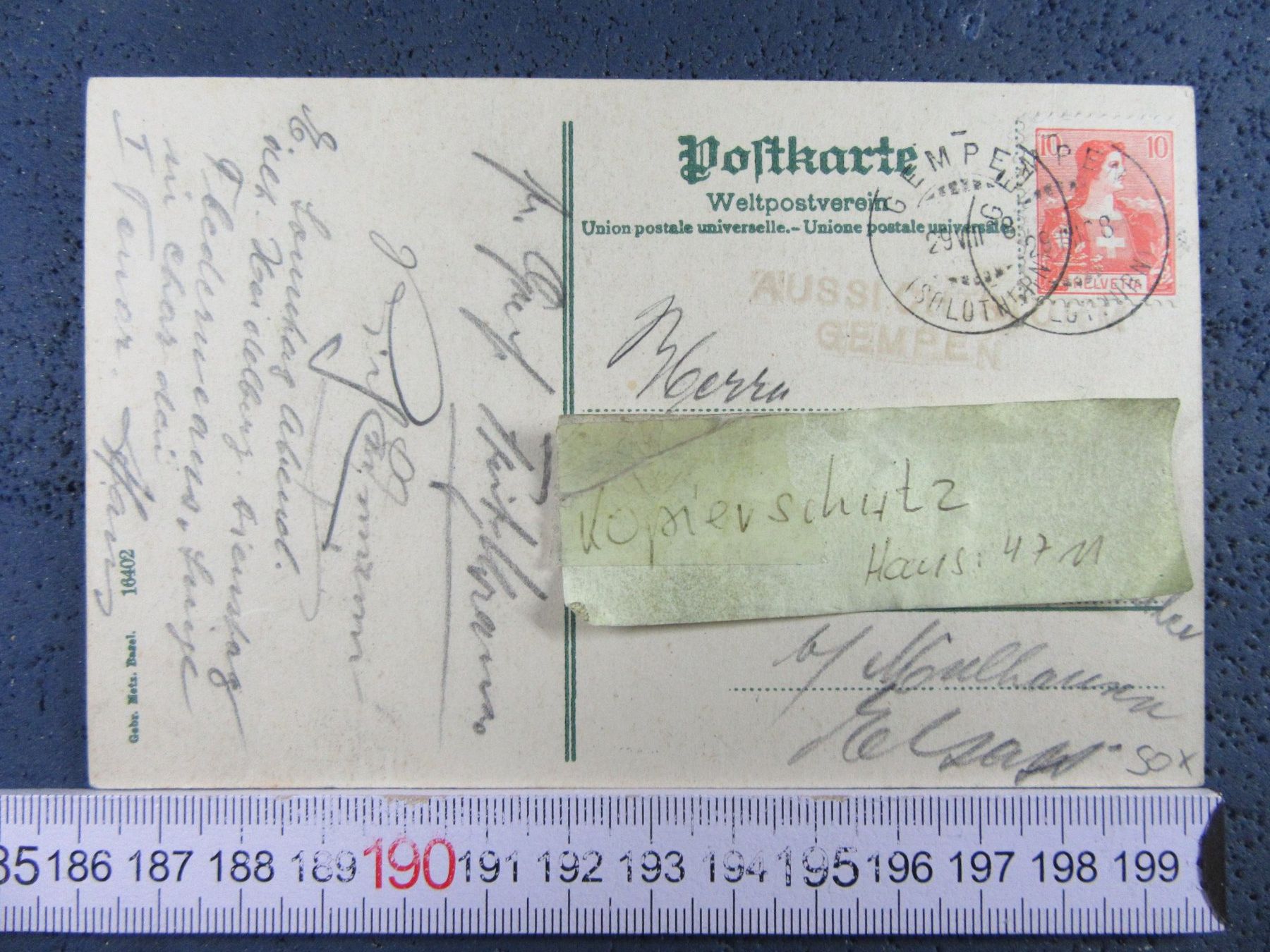 Cartes postales: GEMPEN AUSSICHTSTURM 1908 AK SO – D'occasion à Ettingen par Hausi4711 1
