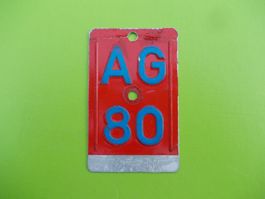 Velonummer / Fahrradnummer AG 80