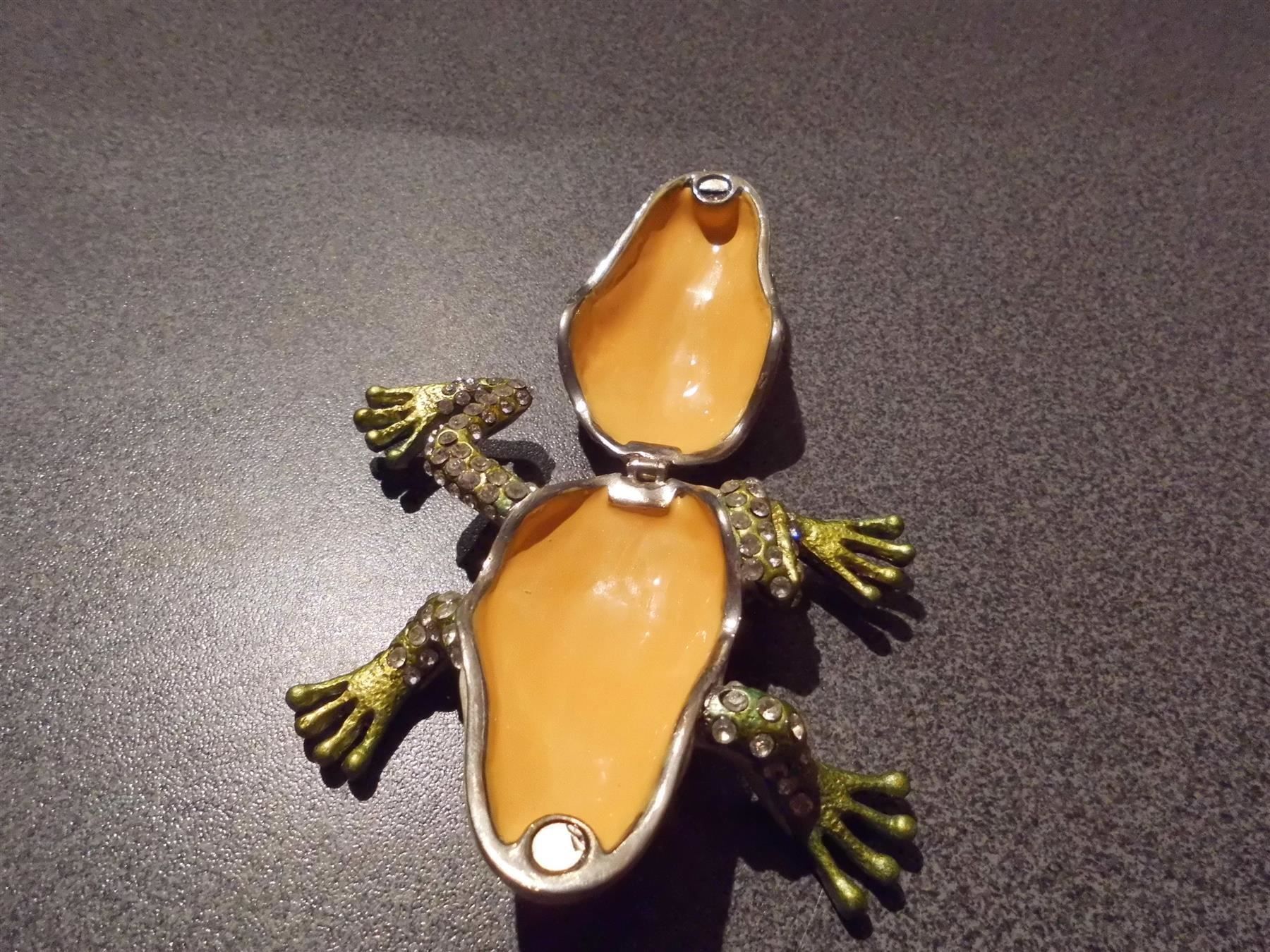 Statuette: Frosch grün mit Glitzersteinchen weiss – Usato da Zürich venduto da abraxas1291 1