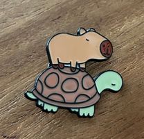 Pin Capybara Schildkröte