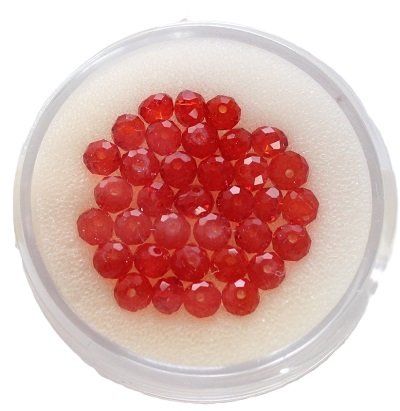 Perle (finte): Glasschliffperle 4 x 3mm hyazinth – Nuovo e nell'imballaggio originale da Schlatt TG venduto da kreativ-atelier