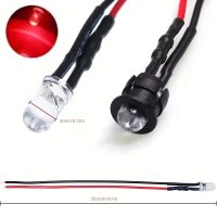 10 Stk LED’s 3mm rot mit Vorwiderstand und Sockel 9-12V neu