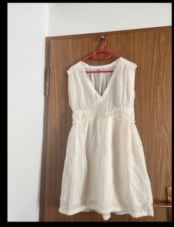 Robe d'été légère Maje France T.M dentelle florale écru