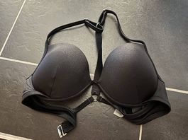 Schwarzer VS Bikini-Oberteil mit Strass, Grösse 34D