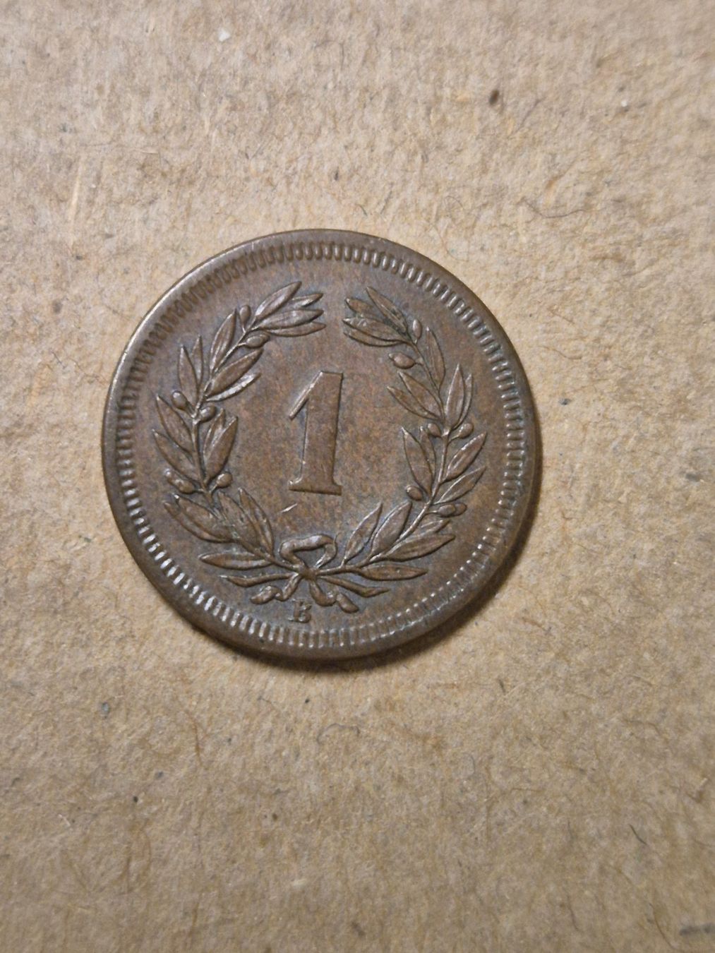 Alle Münzen: 1 Rappen 1856 - TOP - Kat. Fr. 200.--! – Gebraucht aus Mels von Goldenfalcon 1