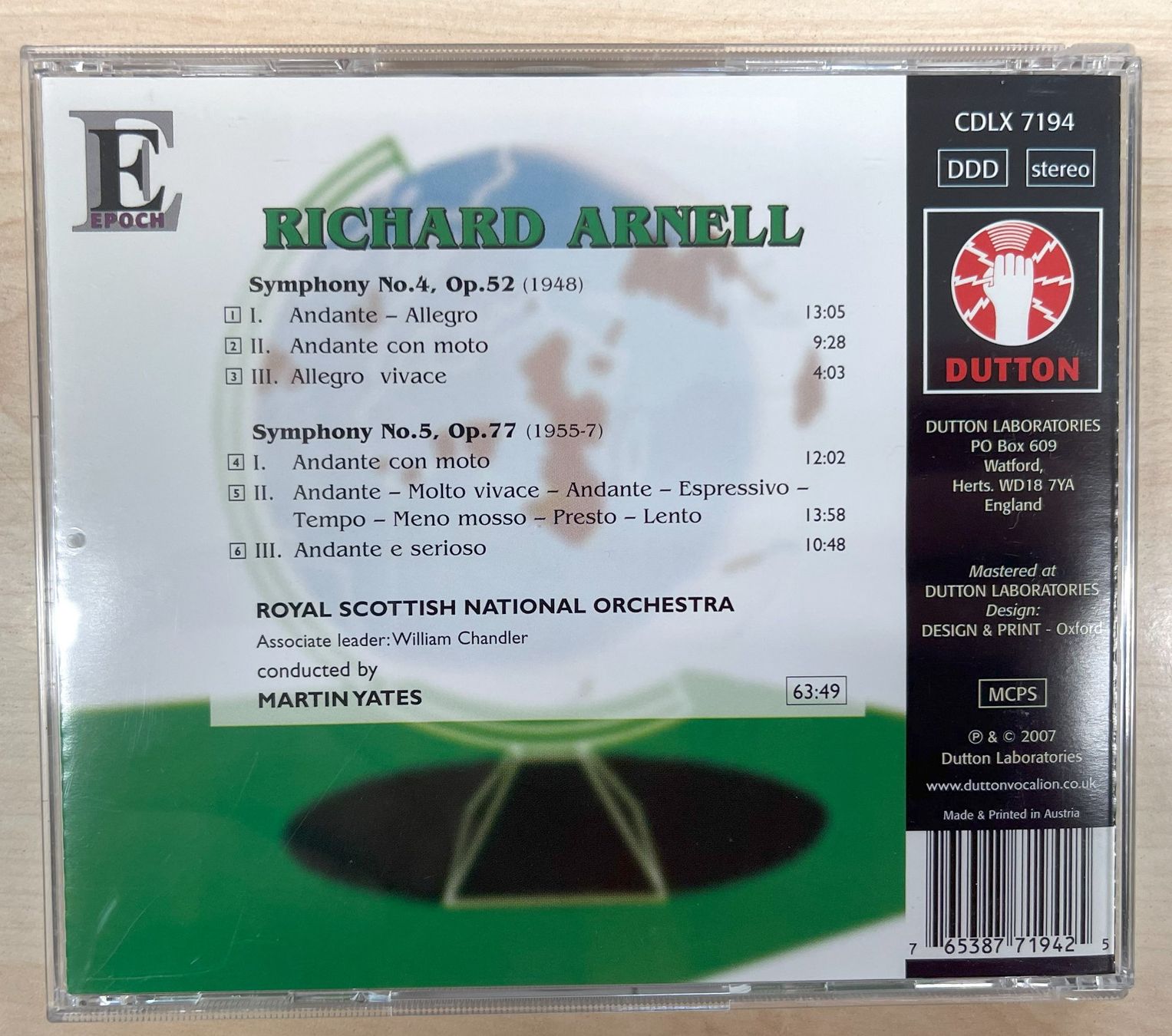 CD: RICHARD ARNELL CD – Usato da Oftringen venduto da Vucki 1