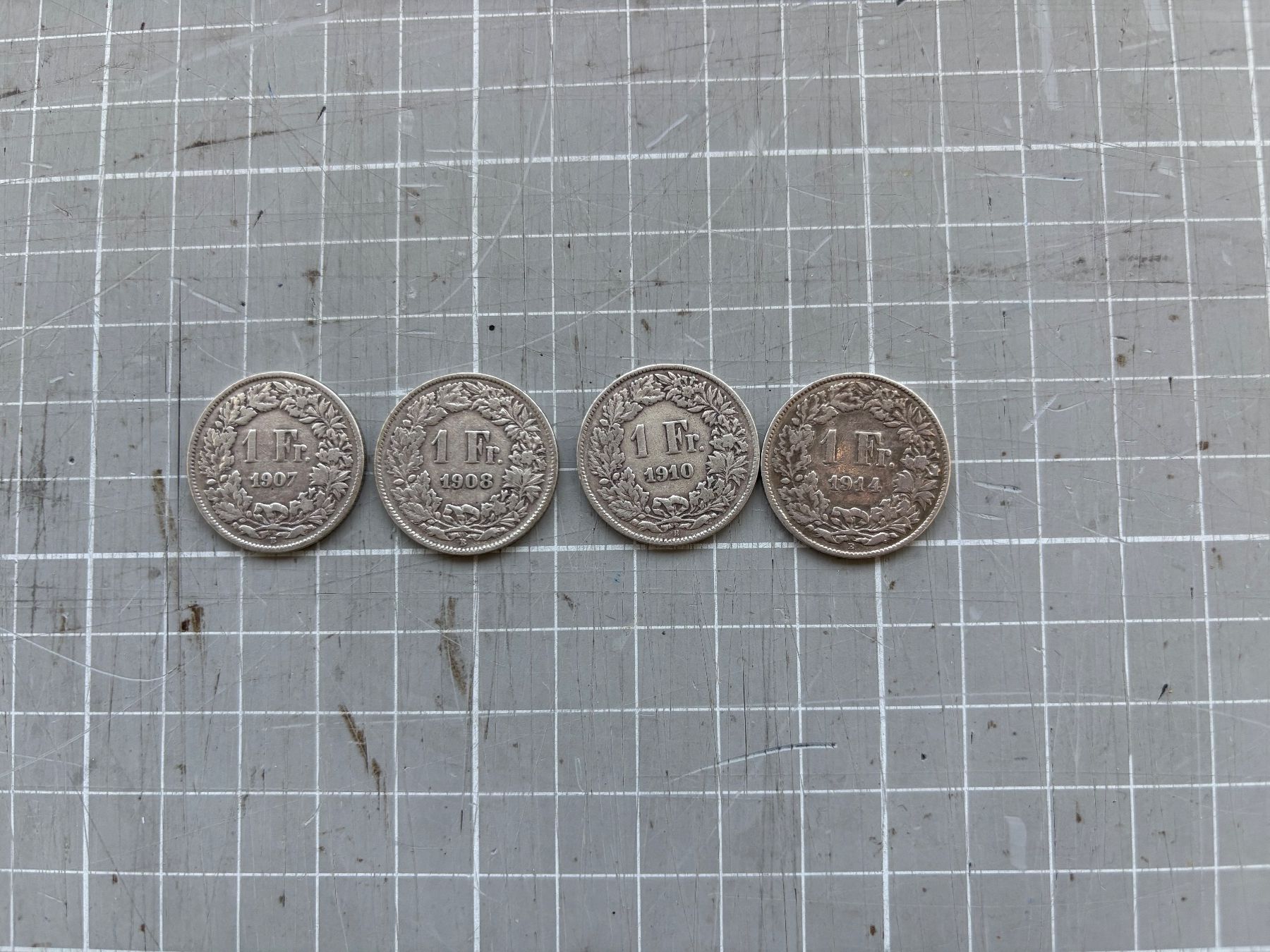 Tutti le monete: 1Franken Silbermünzen Set, 4 stk. – Usato da Flawil venduto da Pirar