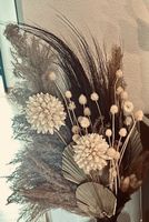 Deko Vintage-/Boho Trockenblumenstrauss inkl. Metallvase