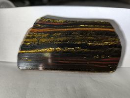 Wunderschoene Tigeraugen -Scheibe, Edelstein Handschmeichler